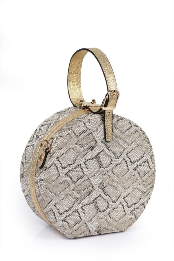 Capone World Women Gold Snake Handbag