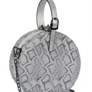 Capone World Women Silver Snake Handbag