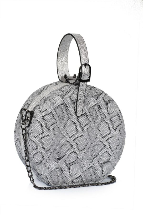 Capone World Women Silver Snake Handbag